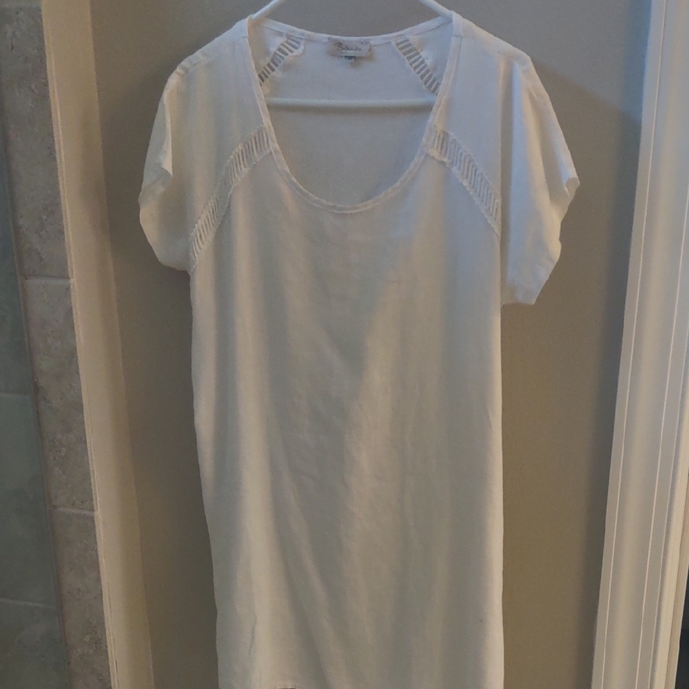 White Short Sleeve Dress
